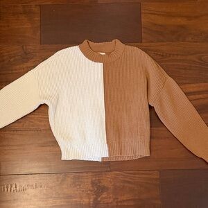 Abercrombie & Fitch Women's Sweater - Cream and Tan